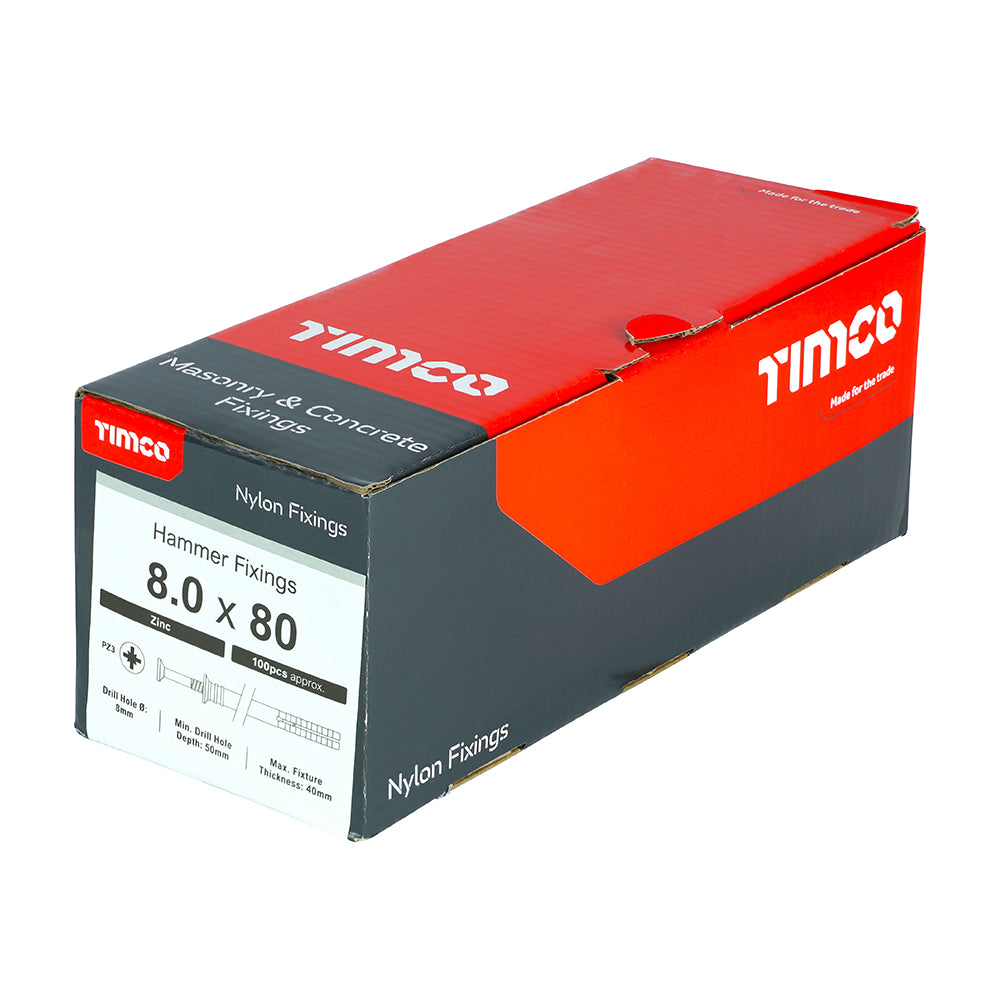 TIMCO Nylon Hammer Fixings - M8